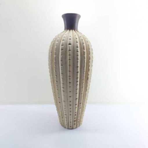 Long Ceramic Flower Vase Cactus Style Body