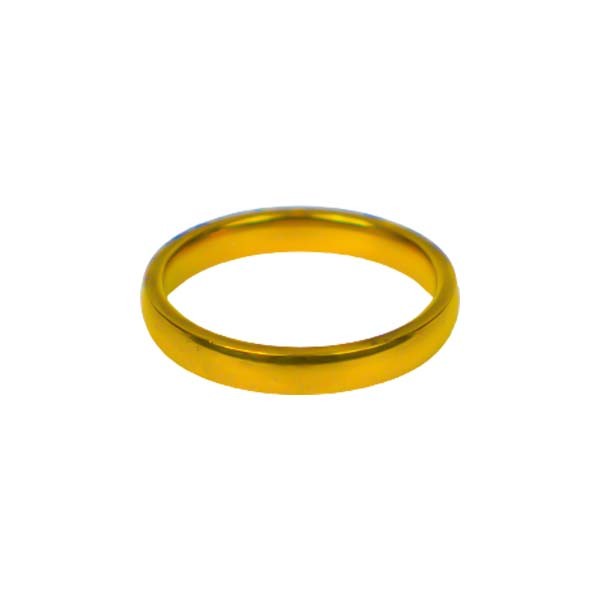 Combo of 3,  Men'z Finger Ring Plain (Golden/Silver/Black)