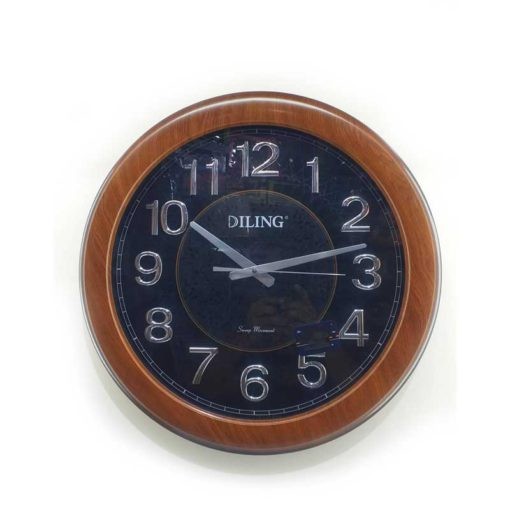 Wall clock Dilling Brand Black Dial Wooden Design