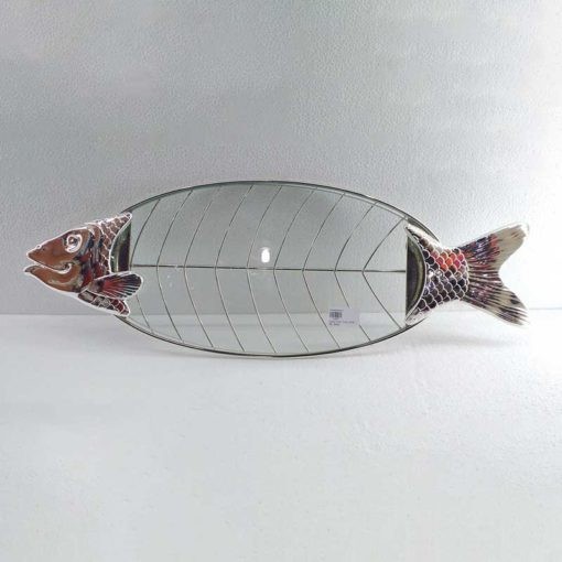 Steeliness Steel With Glass Food Dish Fish Style Luxury Kitchen Tools Color clean