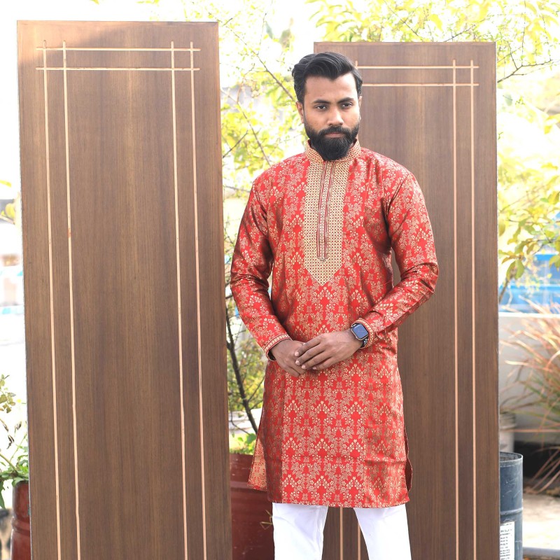 Katan Panjabi Maroon