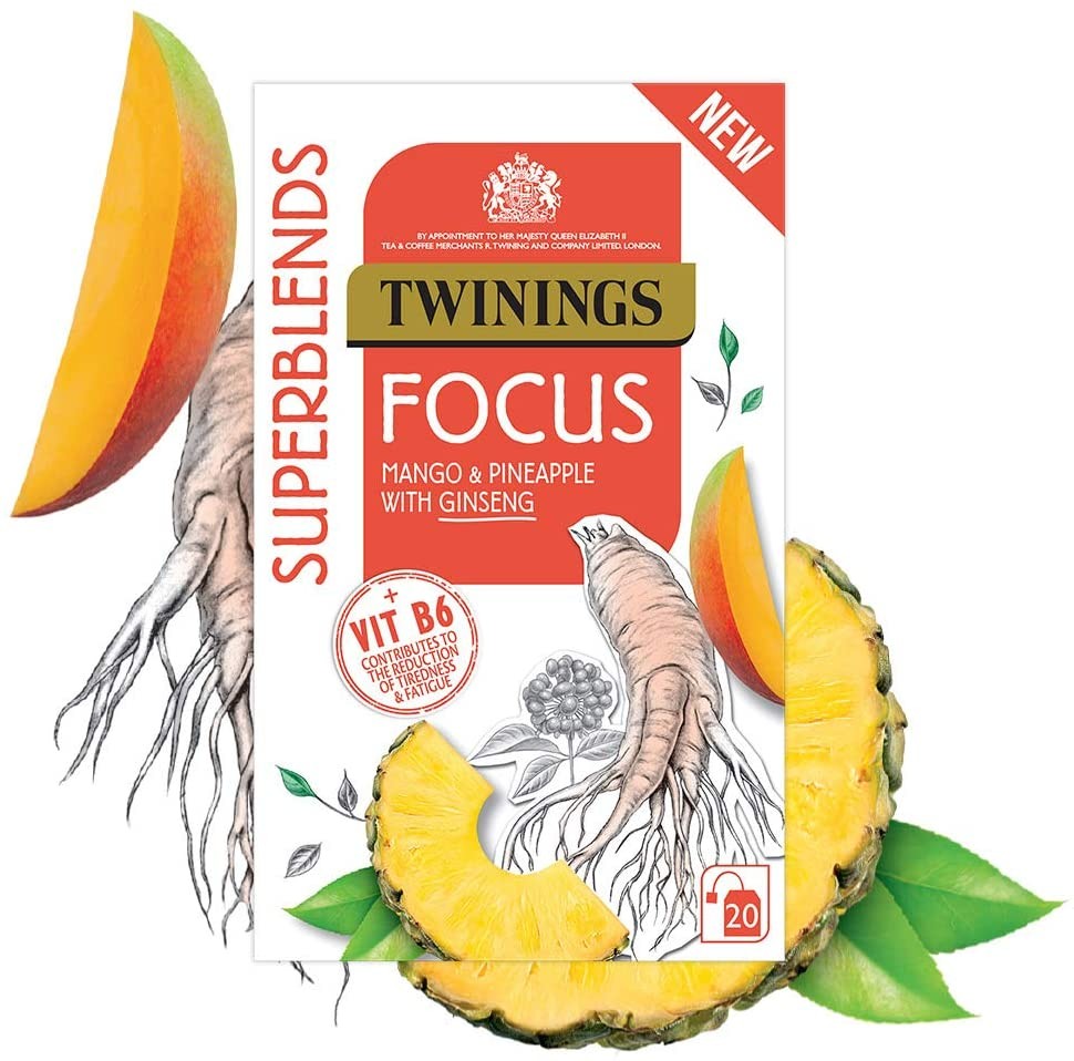 Twinings Superblends Focus with Mango, Pineapple & Ginseng  -30g